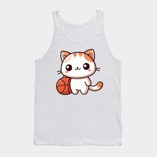 Cute cat As Basketball Player Tank Top